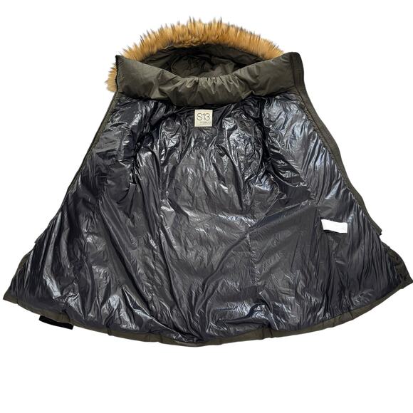 S13 DOWN PUFFER COAT WITH HOOD WATER RESISTANT WINDPROOF WOMEN SIZE SMALL - Picture 8 of 16